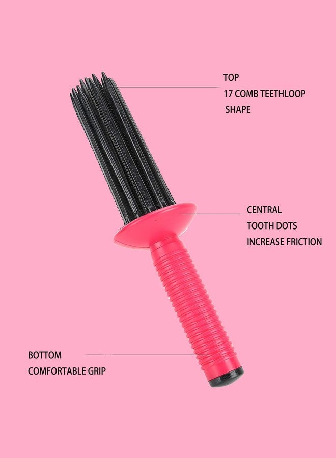 WenTigDY Hair Fluffy Styling Curler Curls Comb,Hair Curler Curling Make Up Brush Roller Tool Portable Comb Anti‑Slip Professional Round Hair Brush for Home Personal Use Travel - Image 2
